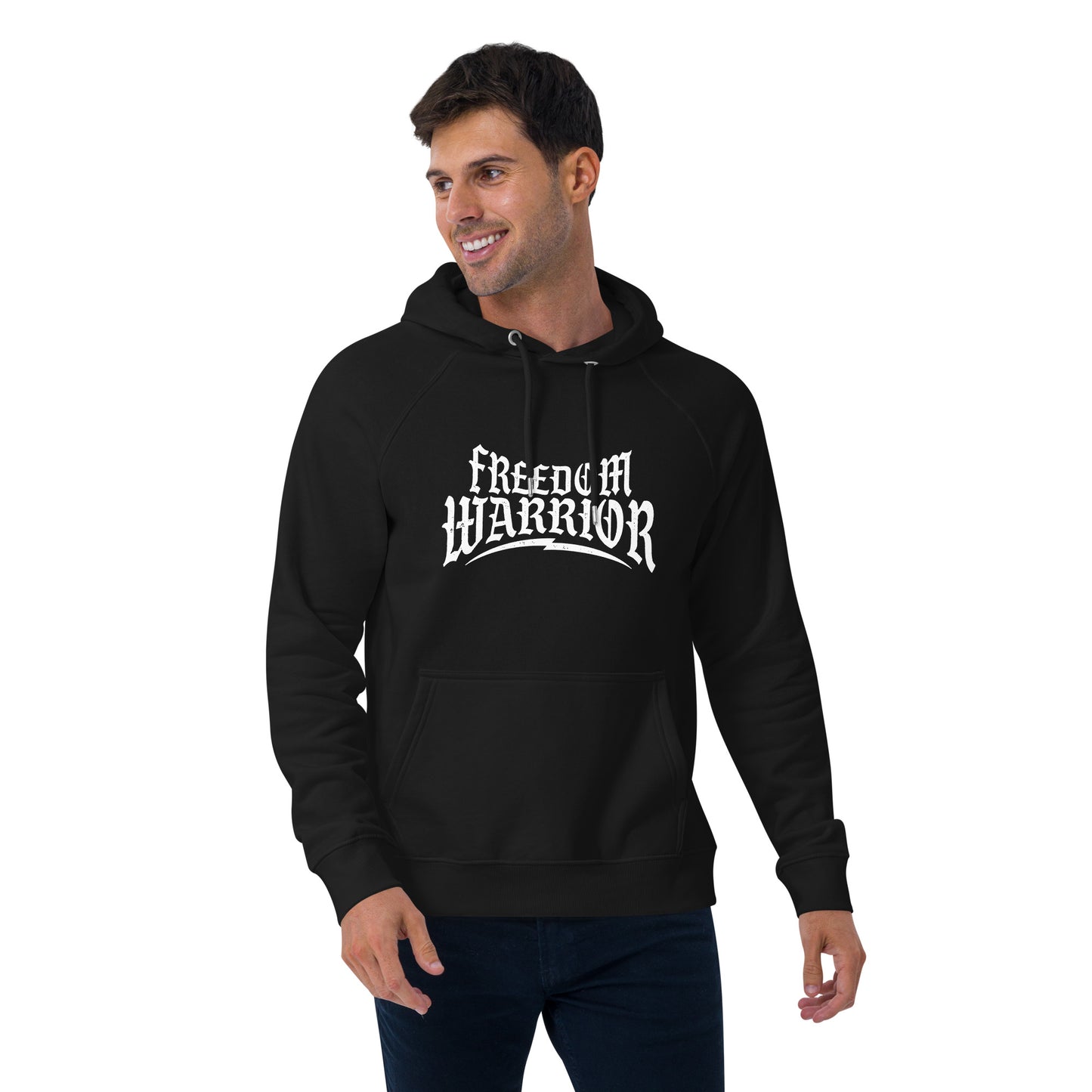 Freedom Warrior Unisex eco raglan hoodie