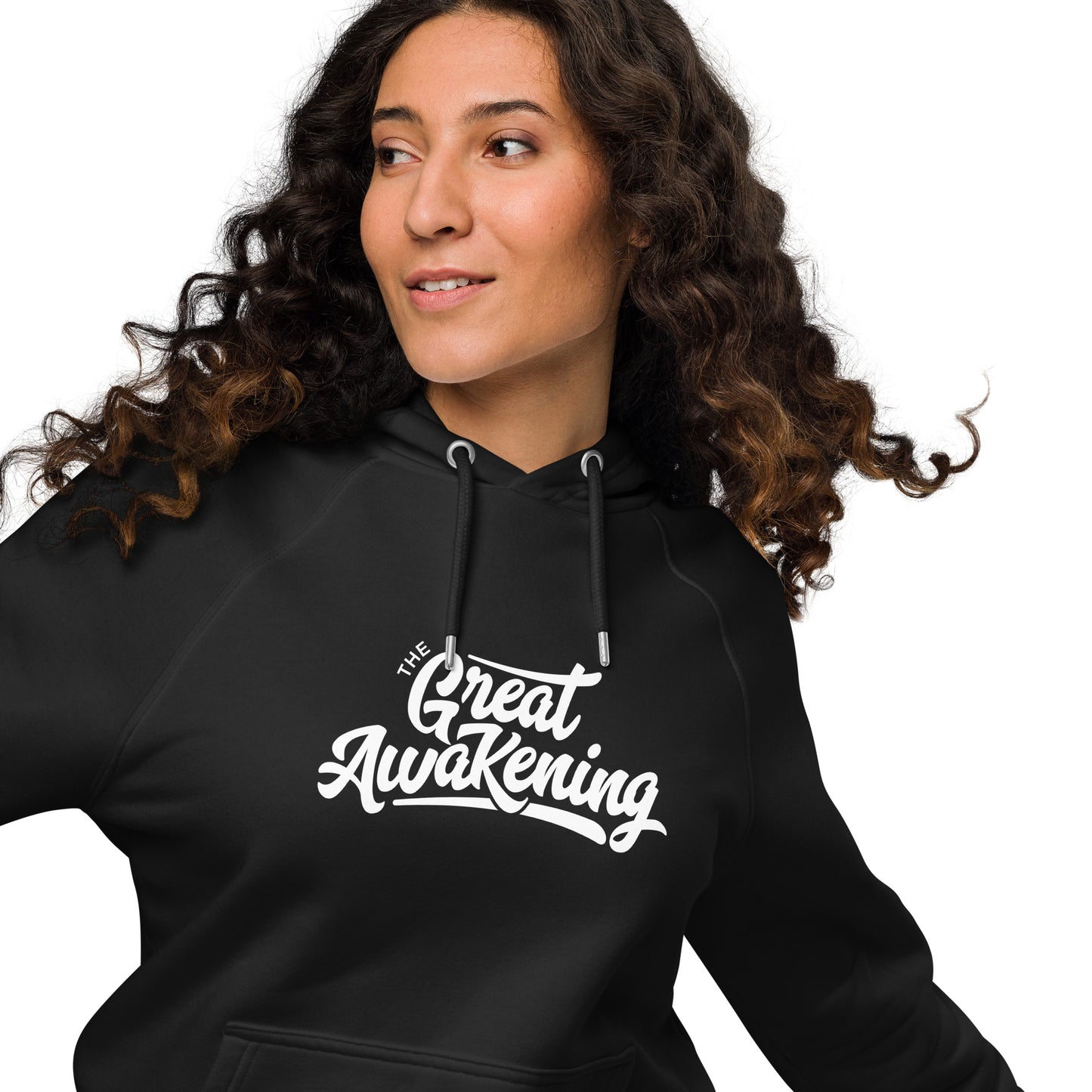 The Great Awakening Unisex eco raglan hoodie