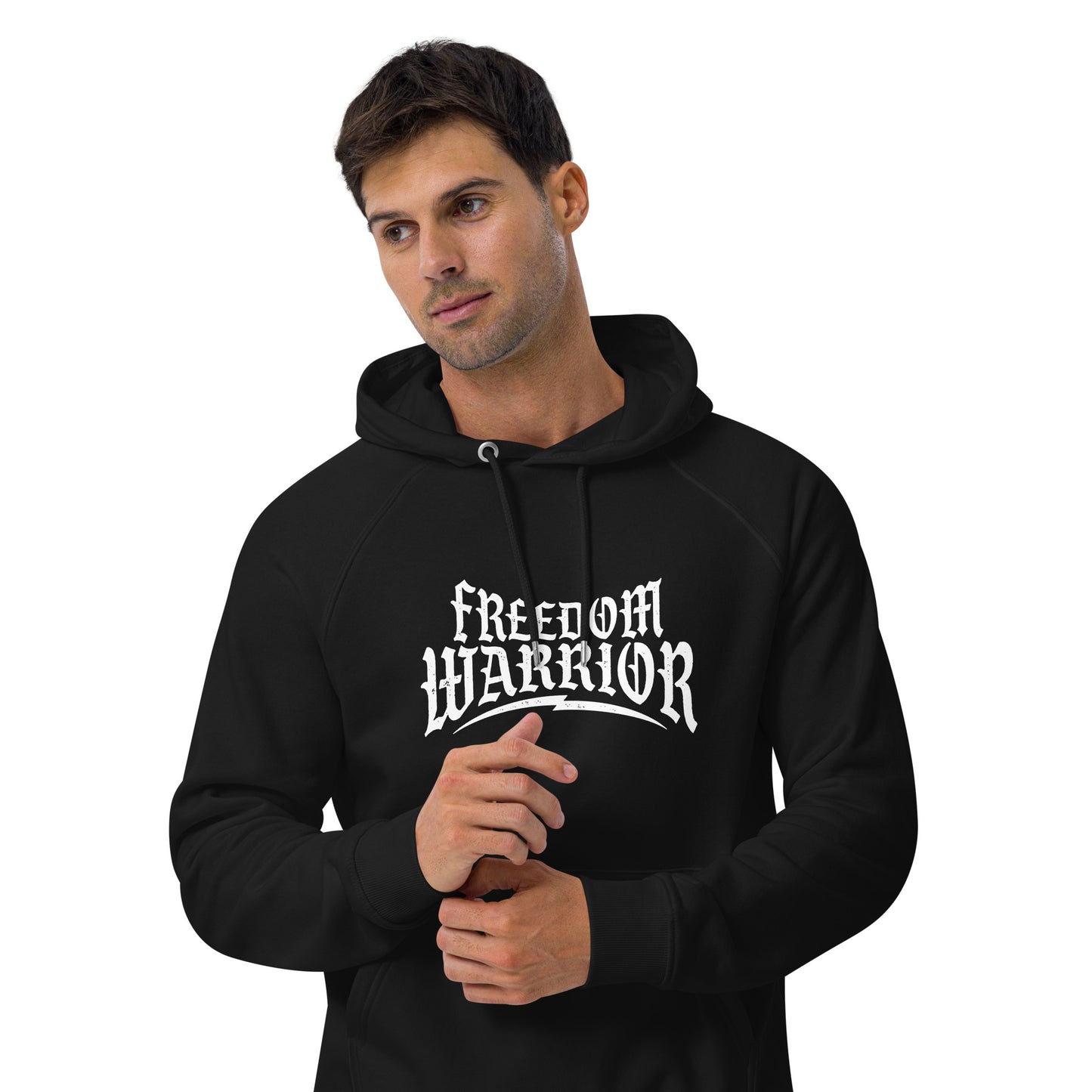 Freedom Warrior Unisex eco raglan hoodie