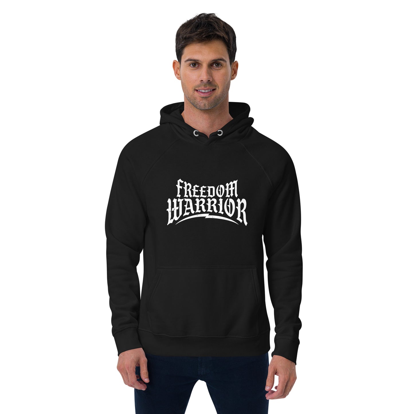 Freedom Warrior Unisex eco raglan hoodie