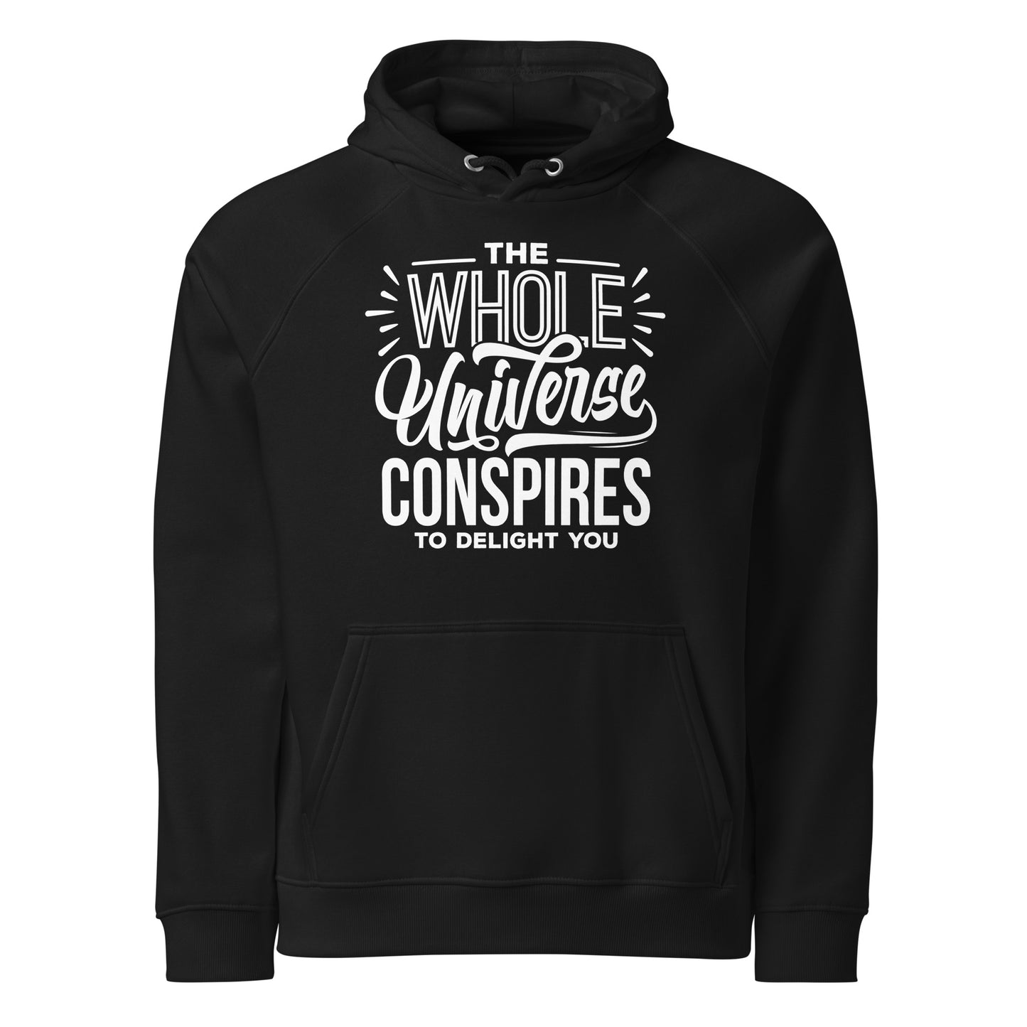 The Universe Unisex eco raglan hoodie