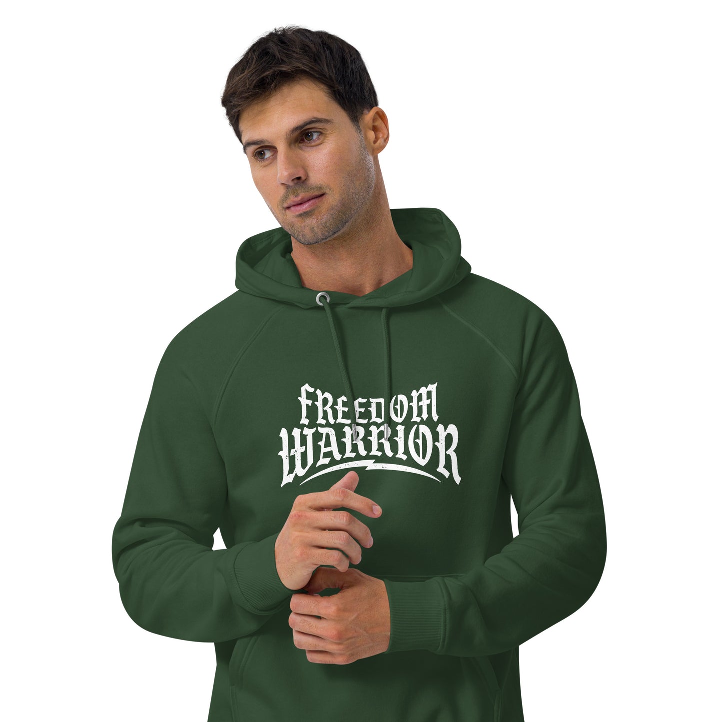 Freedom Warrior Unisex eco raglan hoodie