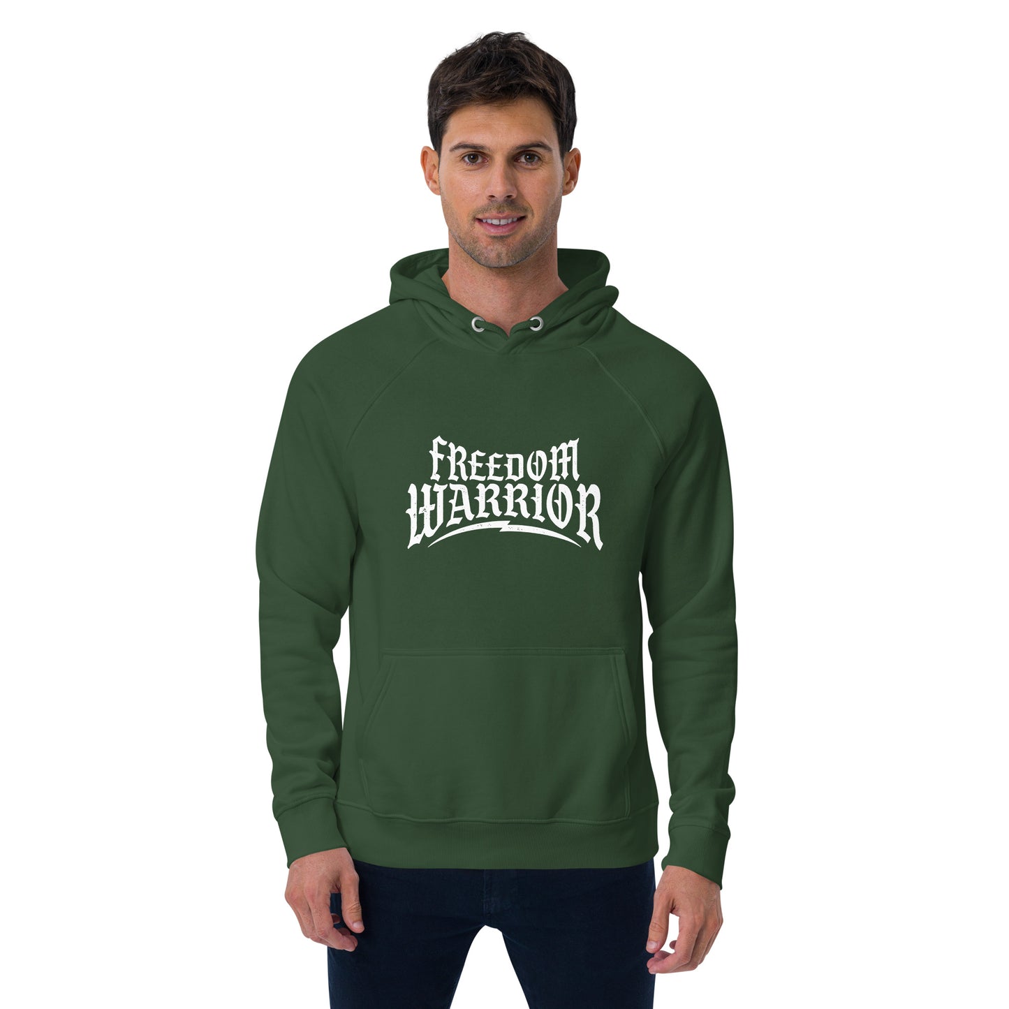 Freedom Warrior Unisex eco raglan hoodie