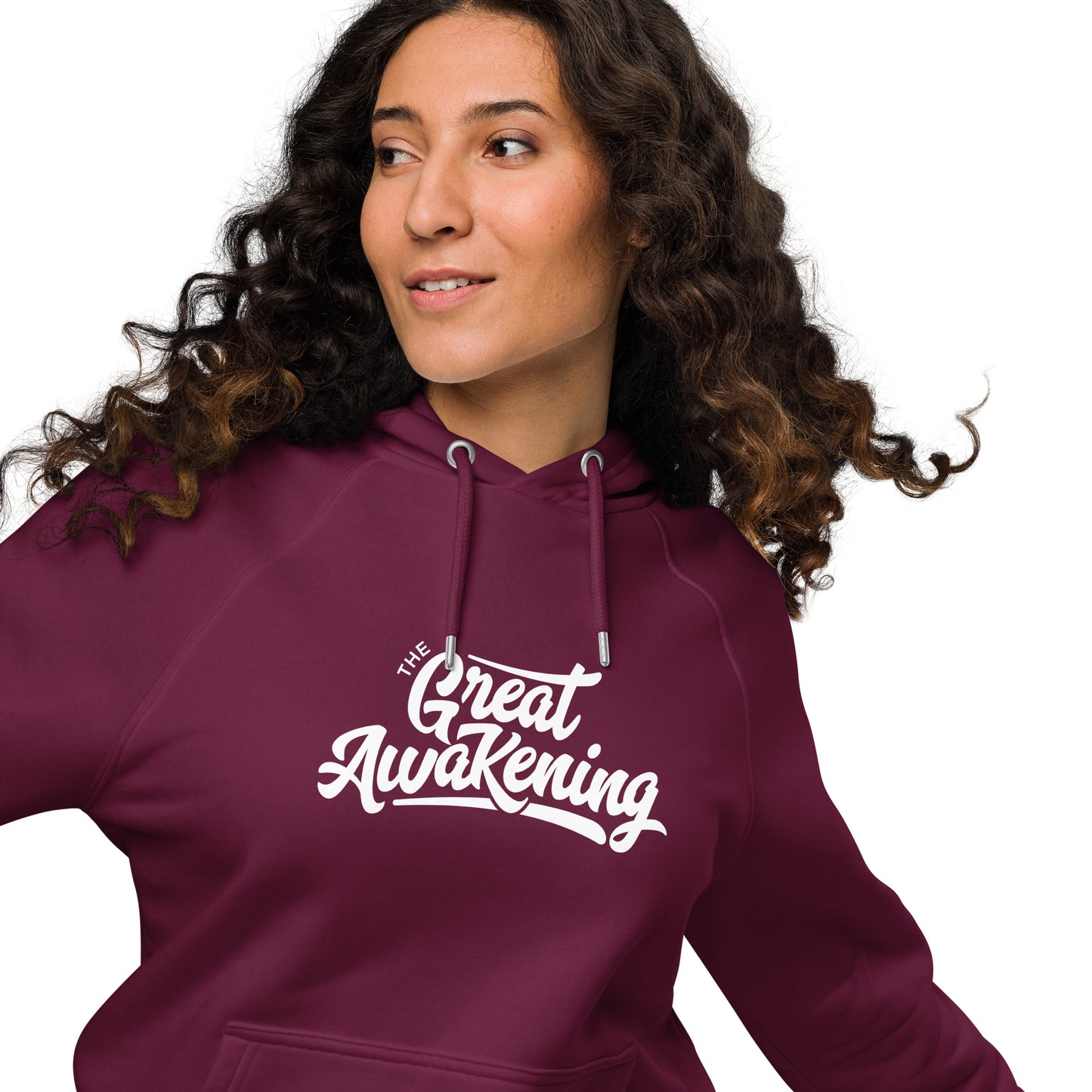 The Great Awakening Unisex eco raglan hoodie