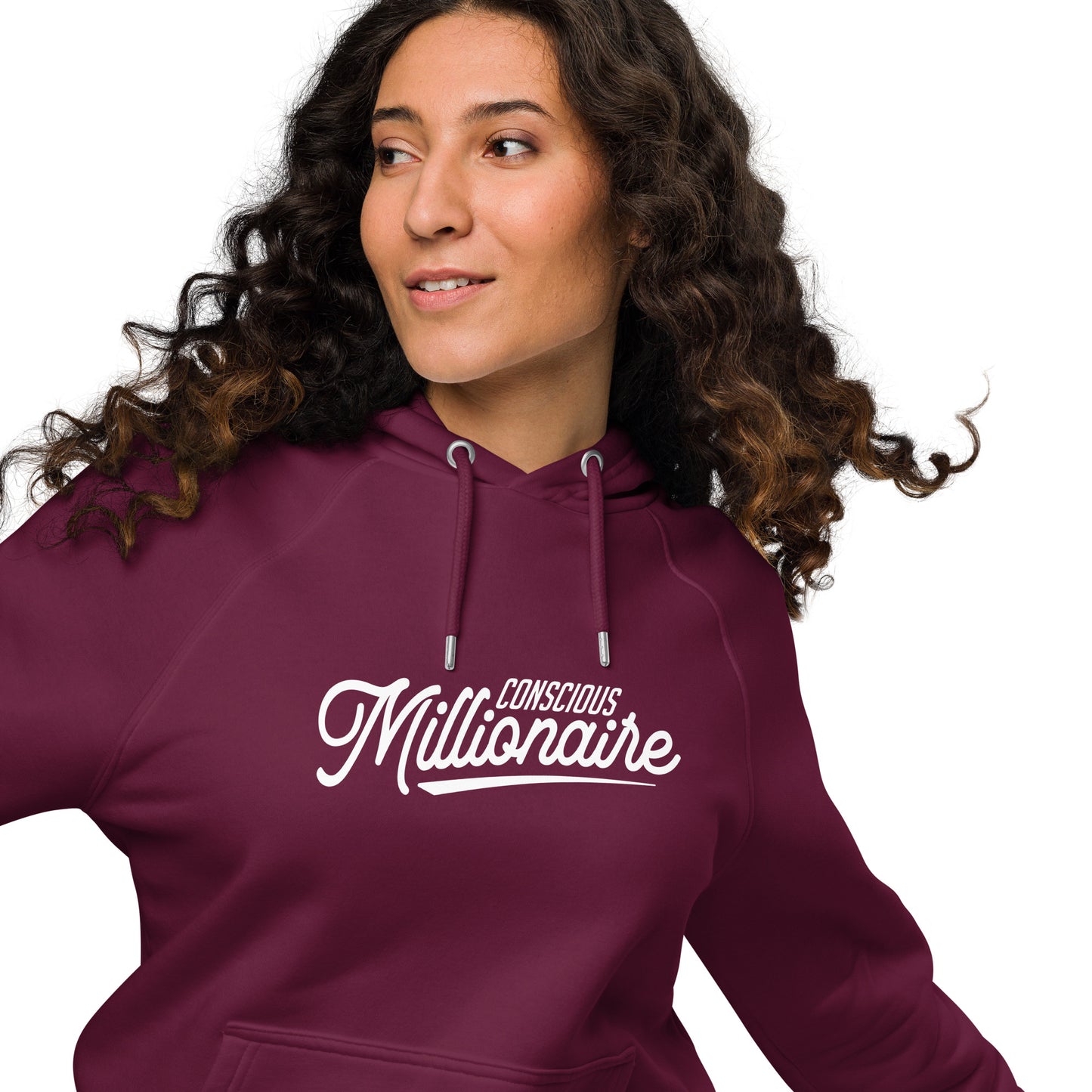 Conscious Millionaire Unisex eco raglan hoodie