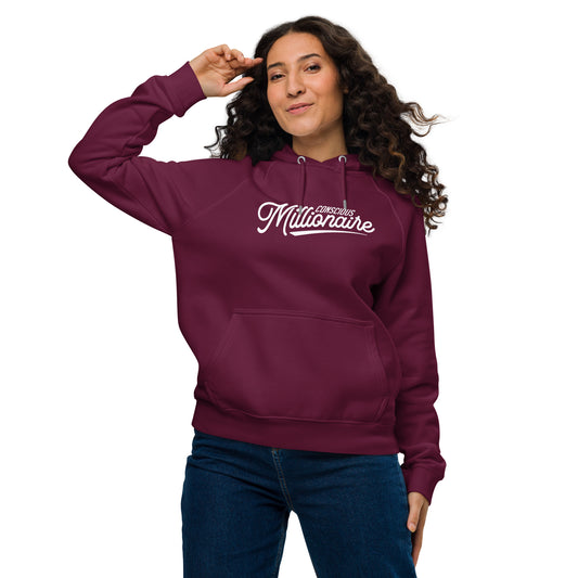 Conscious Millionaire Unisex eco raglan hoodie