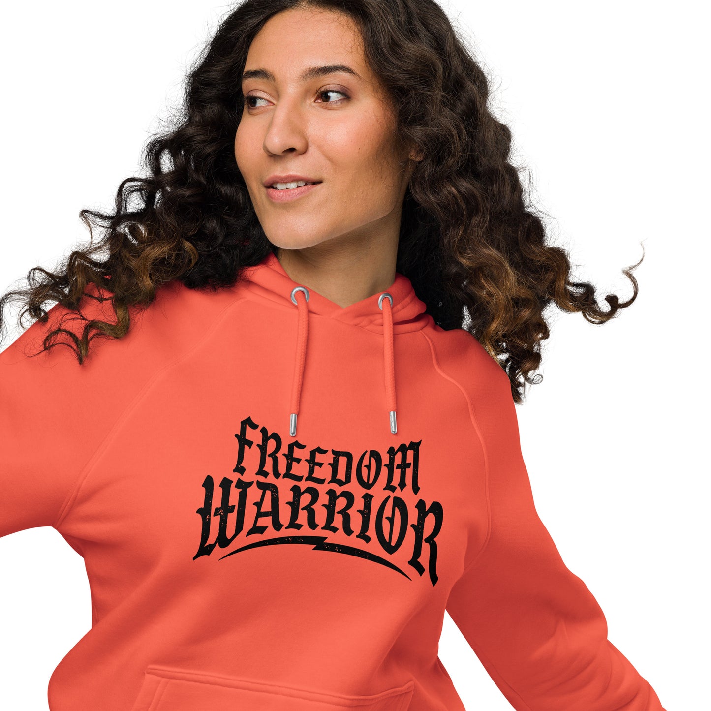 Freedom Warrior Unisex eco raglan hoodie