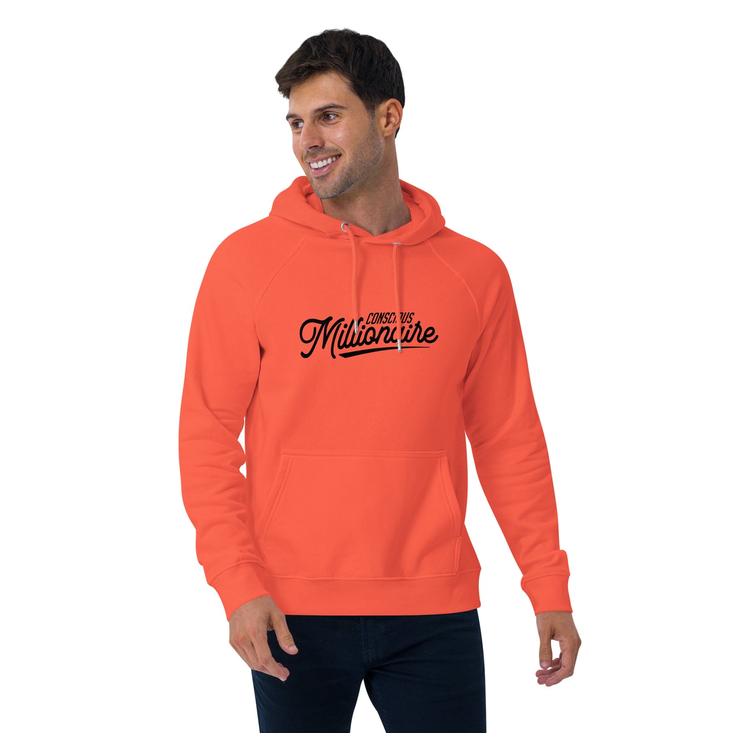 Conscious Millionaire Unisex eco raglan hoodie