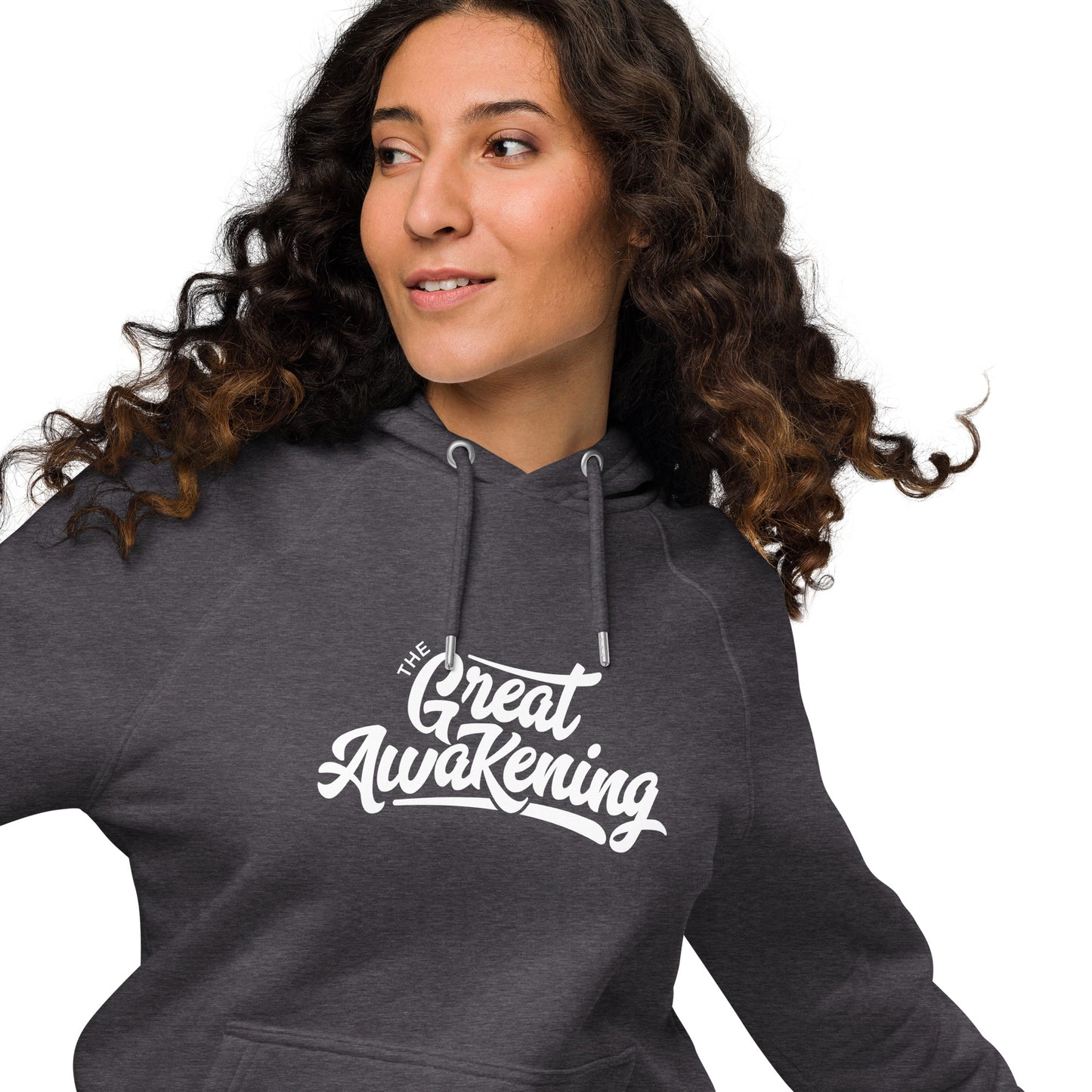 The Great Awakening Unisex eco raglan hoodie