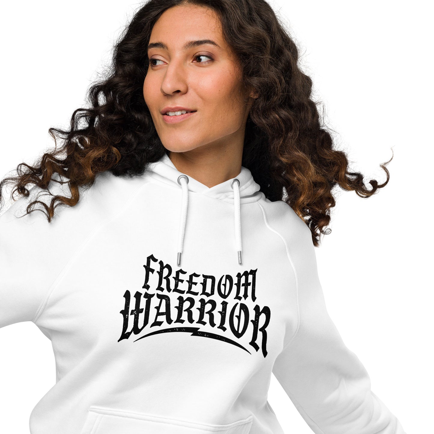 Freedom Warrior Unisex eco raglan hoodie