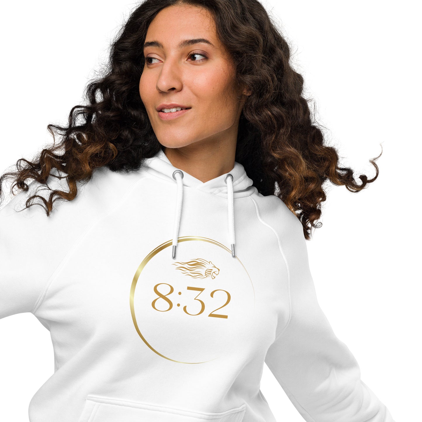 8:32 Unisex eco raglan hoodie