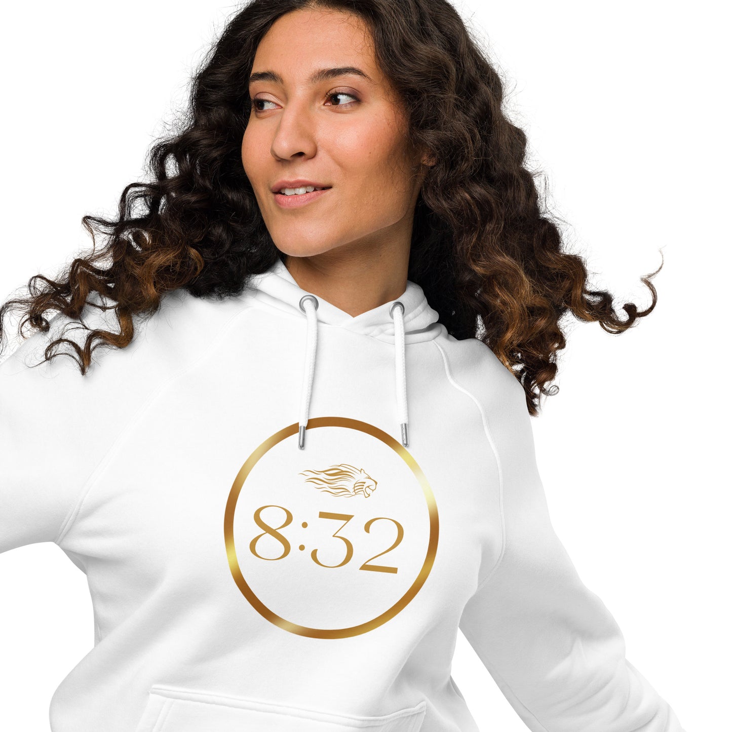 8:32 Unisex eco raglan hoodie