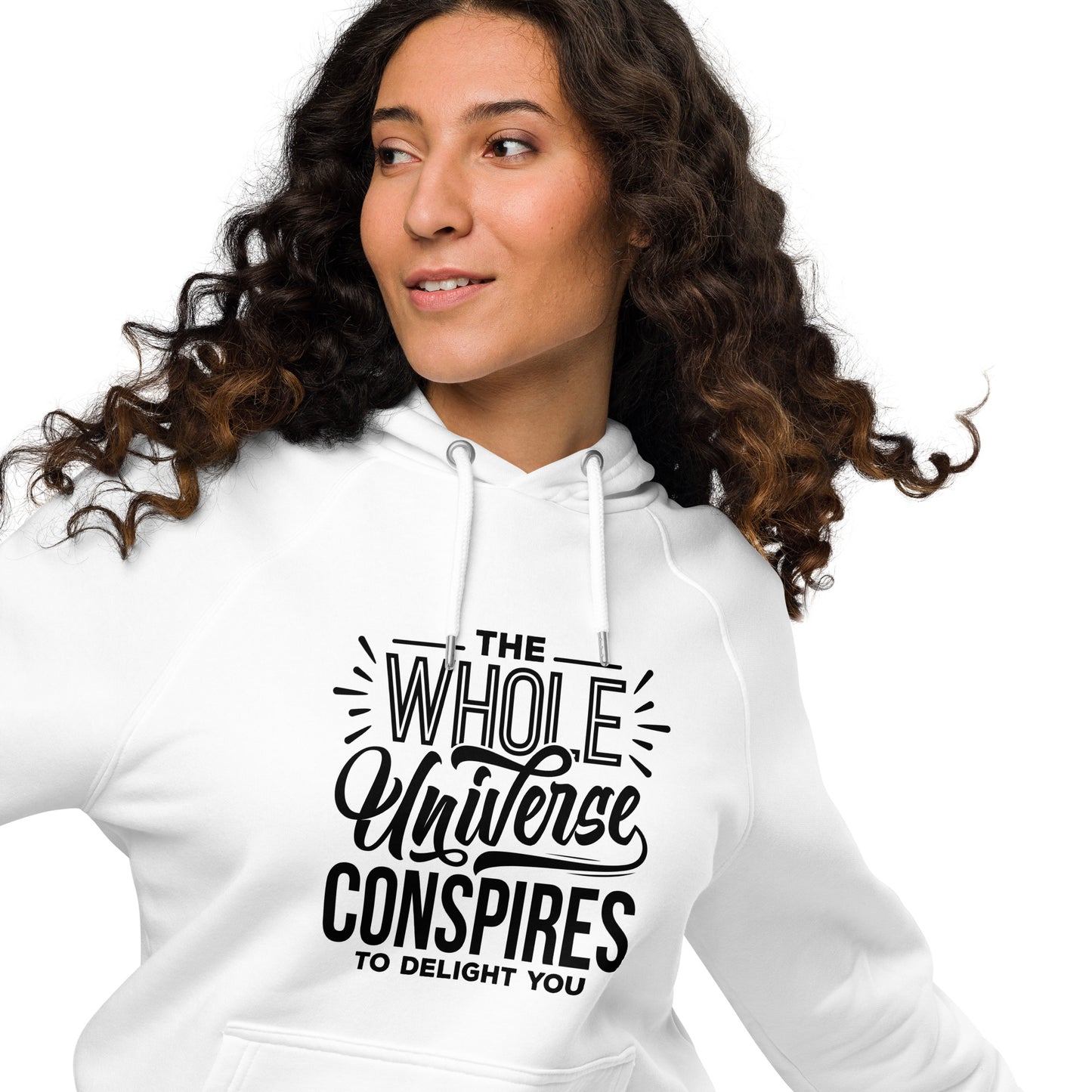 The Universe Unisex eco raglan hoodie