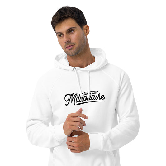 Conscious Millionaire Unisex eco raglan hoodie