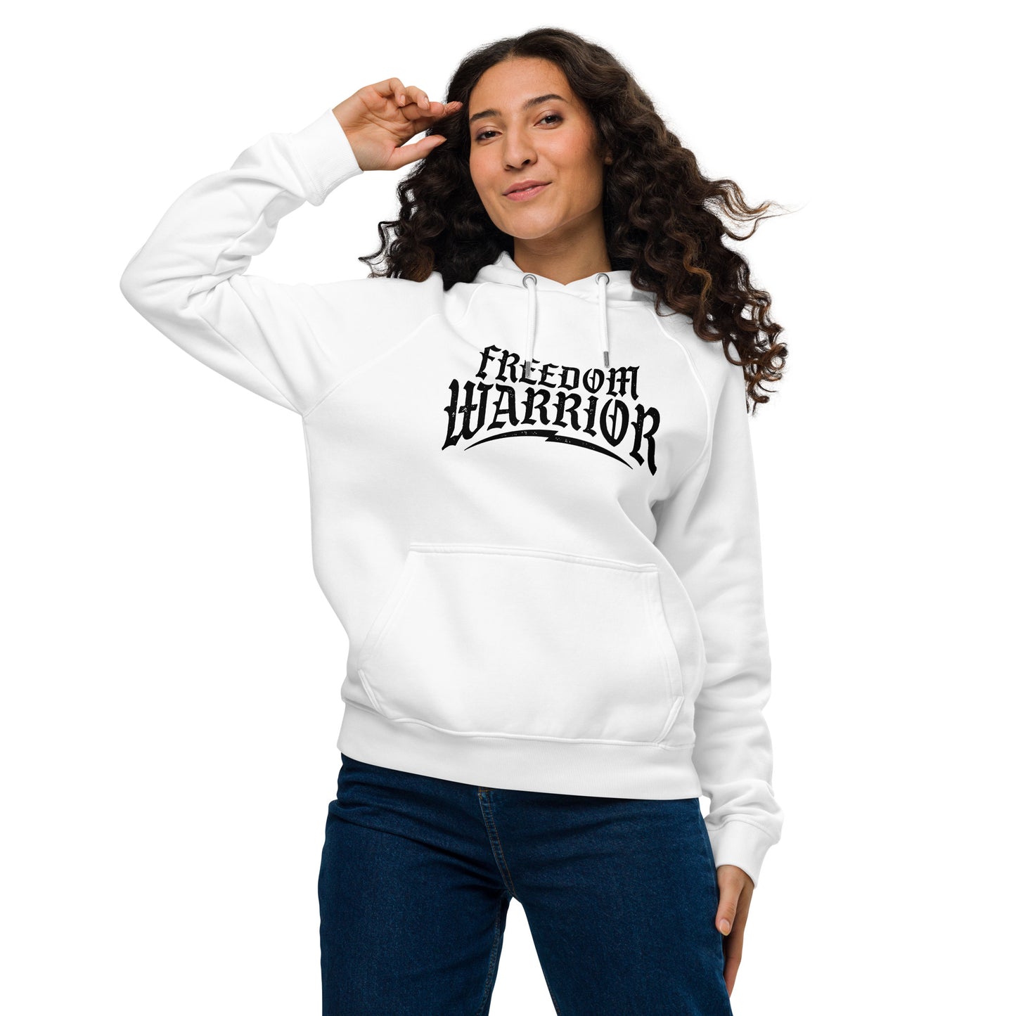 Freedom Warrior Unisex eco raglan hoodie