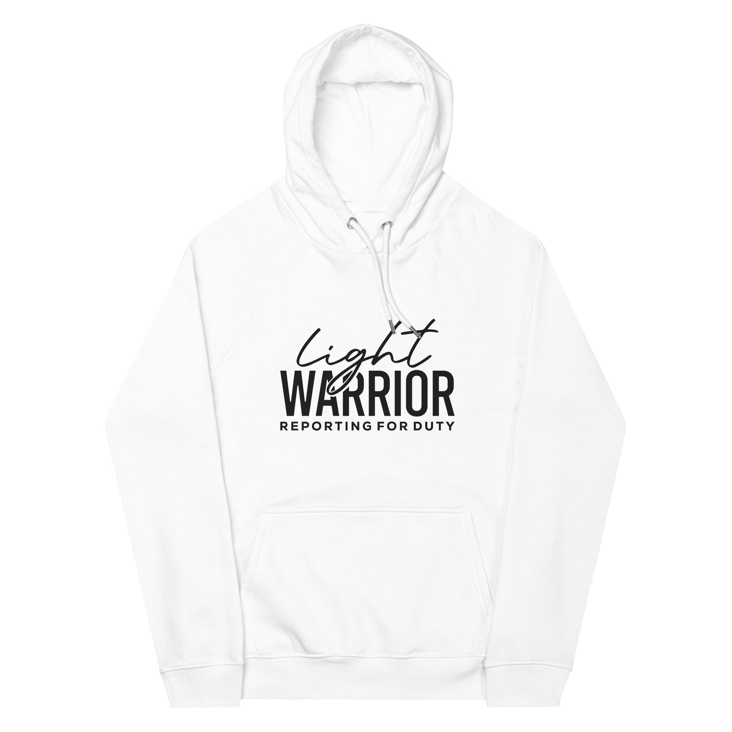 Light Warrior Unisex eco raglan hoodie