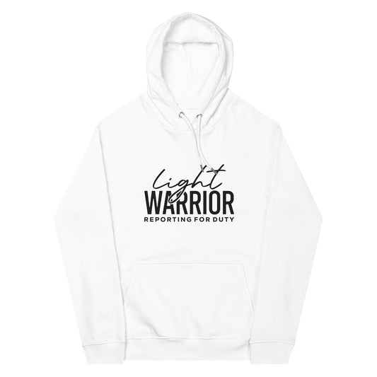 Light Warrior Unisex eco raglan hoodie