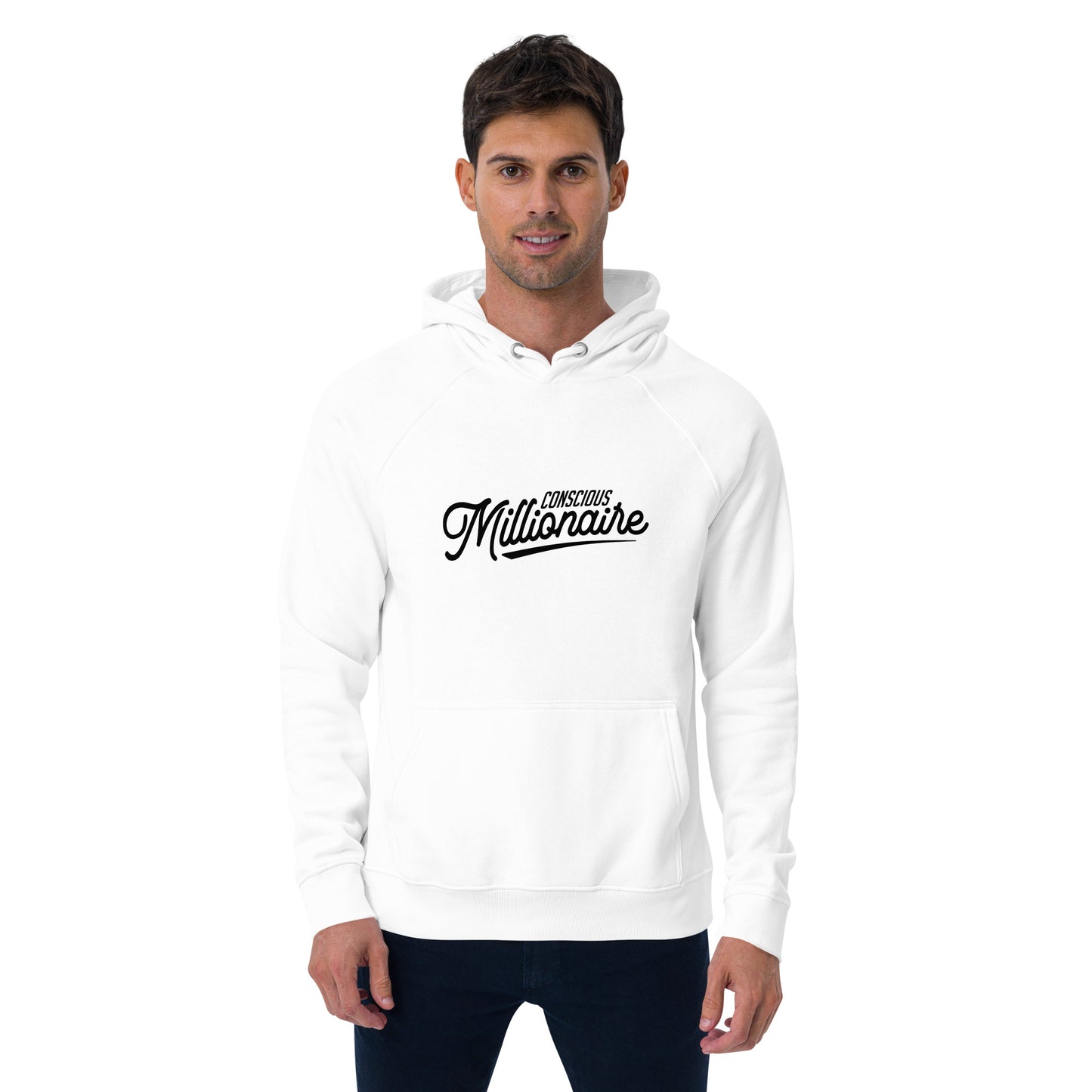 Conscious Millionaire Unisex eco raglan hoodie