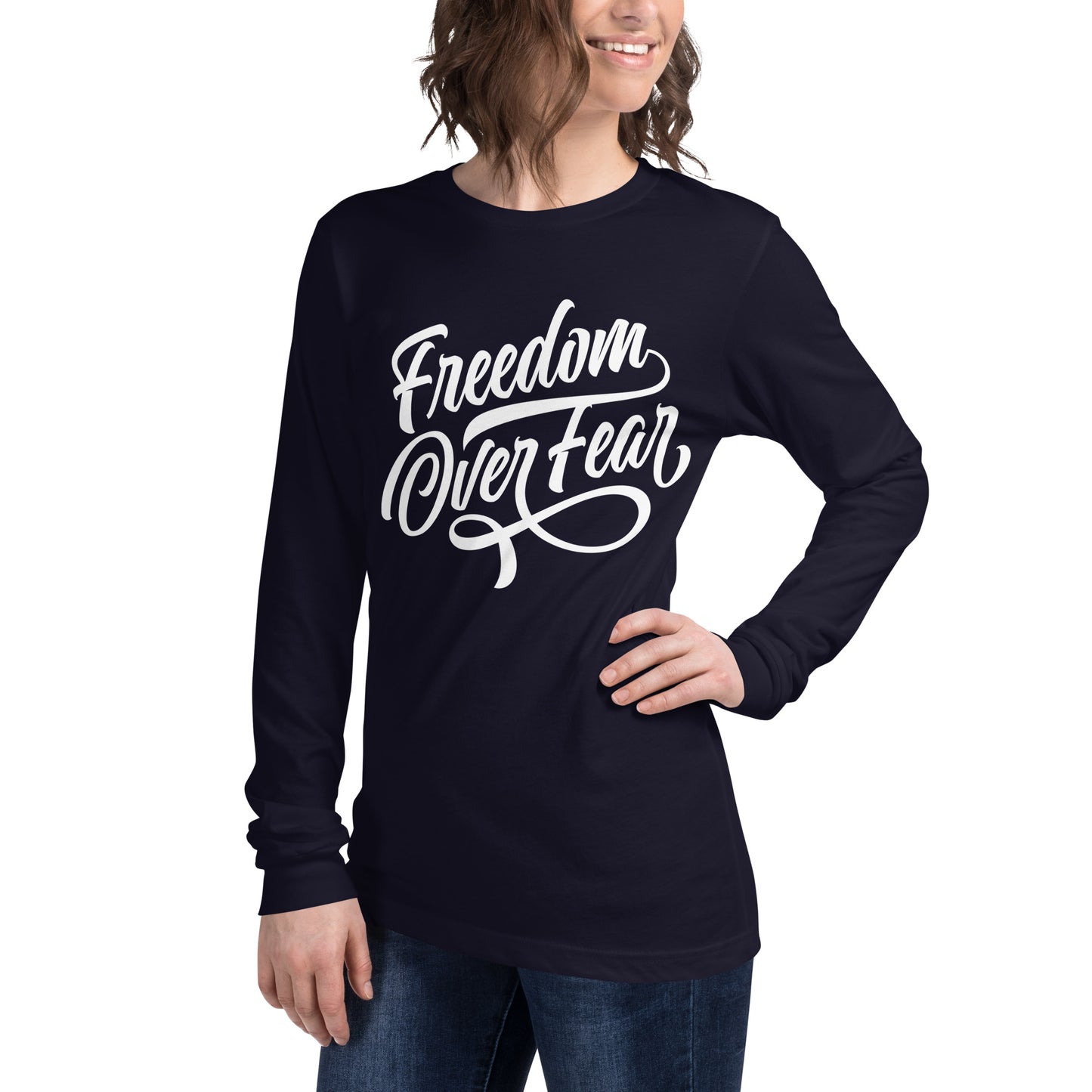 Freedom Over Fear Unisex Long Sleeve Tee