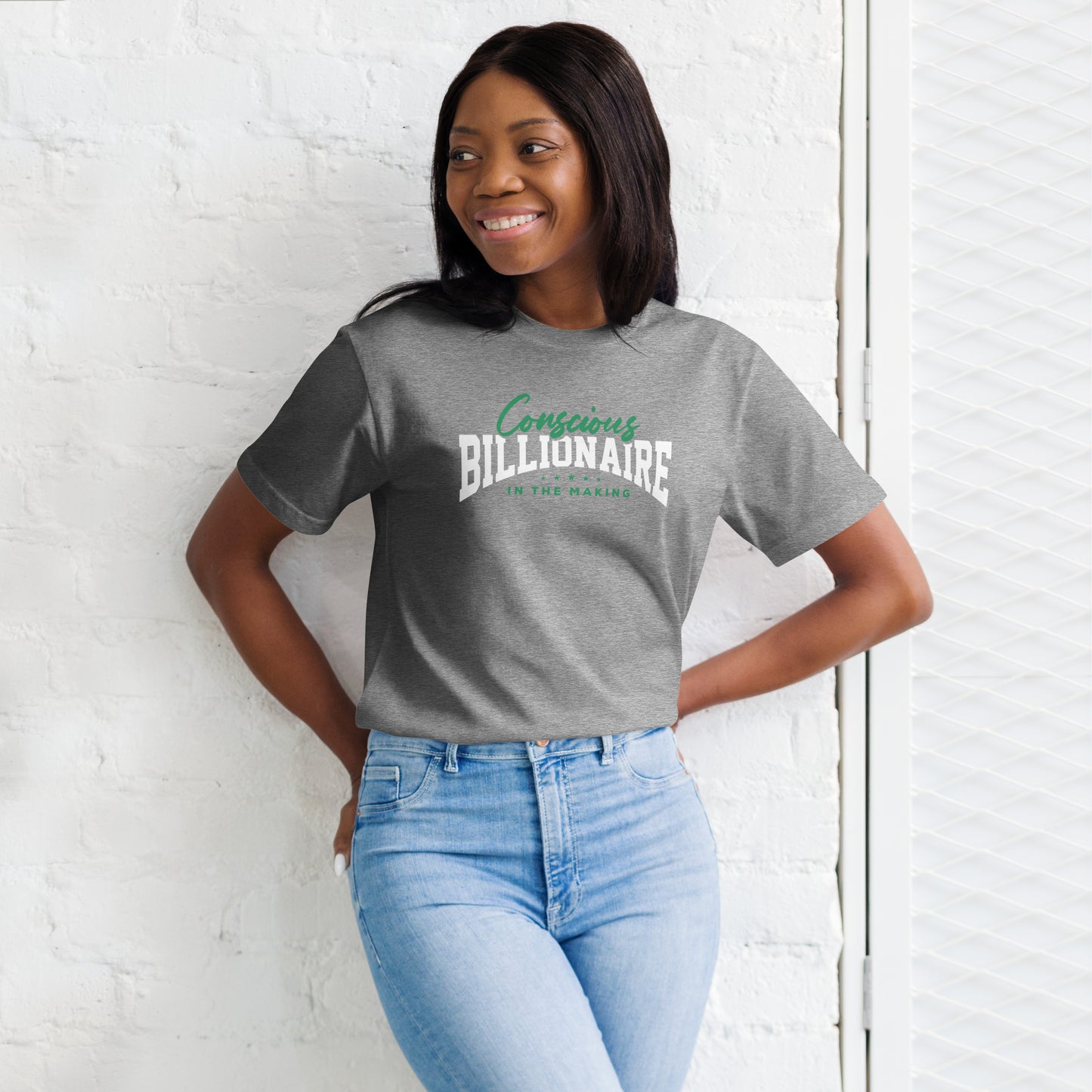 Conscious Billionaire In The Making Unisex organic cotton tee