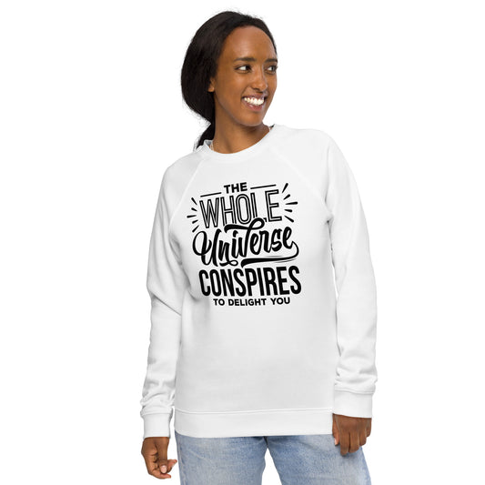 The Universe Unisex organic raglan sweatshirt