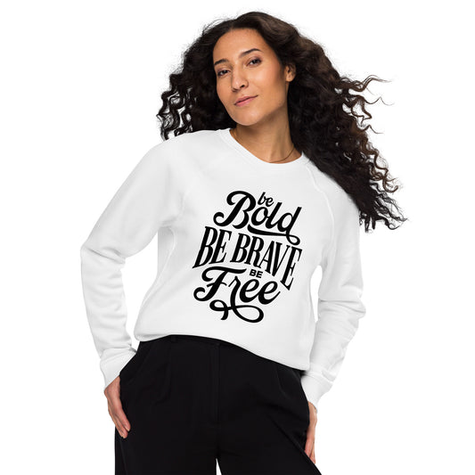 Be Free Unisex organic raglan sweatshirt