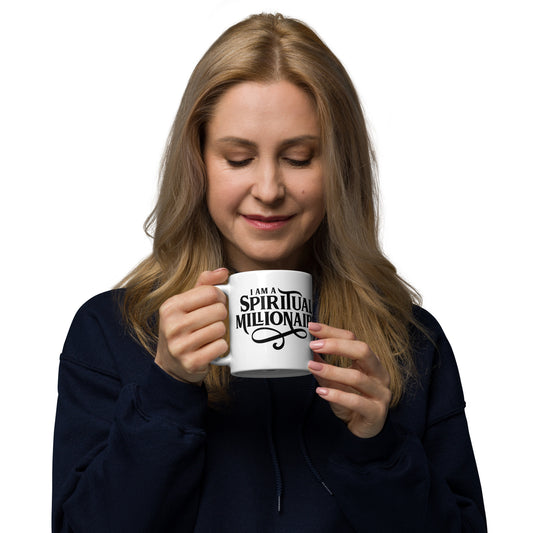 Spiritual Millionaire White glossy mug