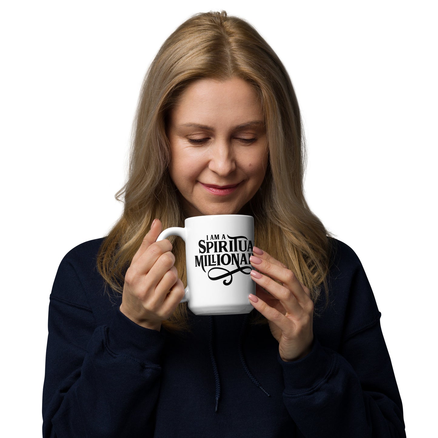 Spiritual Millionaire White glossy mug