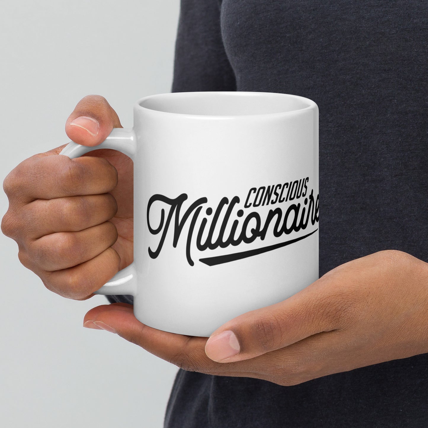 Conscious Millionaire White glossy mug