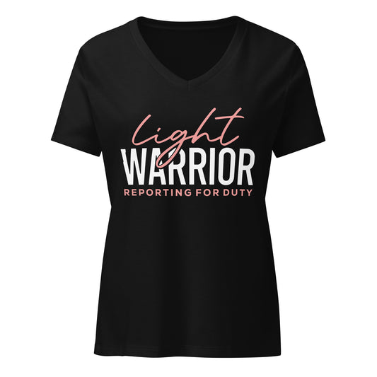 Light Warrior Women’s relaxed v-neck t-shirt