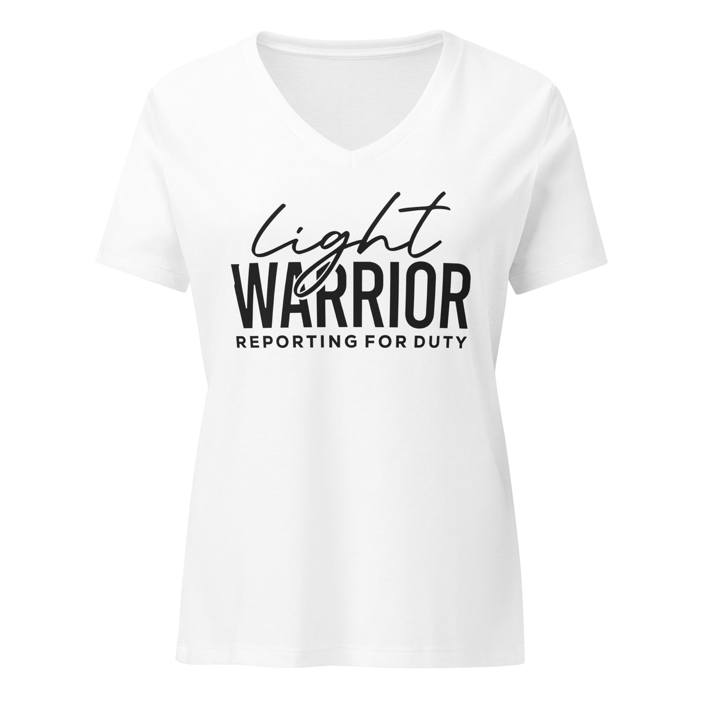 Light Warrior Women’s relaxed v-neck t-shirt